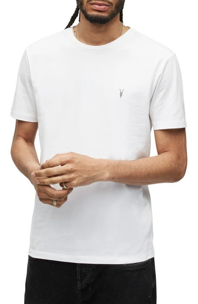 Allsaints Mens Opticwhite Tonic Crewneck Cotton-jersey T-shirt Xl