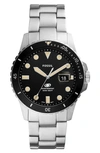 Fossil Bracelet Watch, 42mm In Black/silver