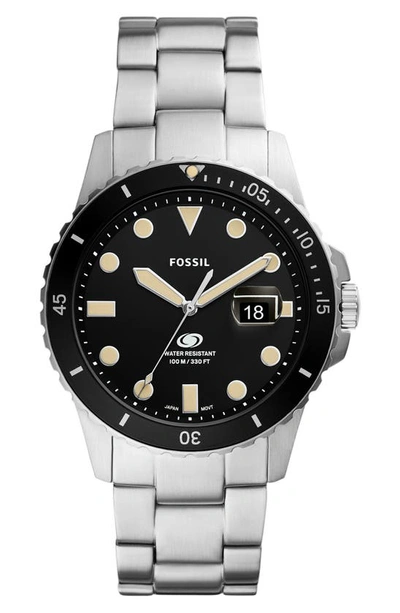 Fossil Bracelet Watch, 42mm In Black/silver