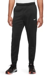 Nike Men's  Therma Therma-fit Tapered Fitness Pants In Black/ Black/ White