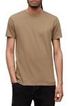 Allsaints Tonic Slim Fit Crewneck T-shirt In Ash Khaki Brown