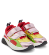 Stella Mccartney Color Block Faux Leather Strap Sneakers In Multicolor
