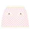 Versace Kids White & Pink Check Medusa Skirt In Bianco+englishrose