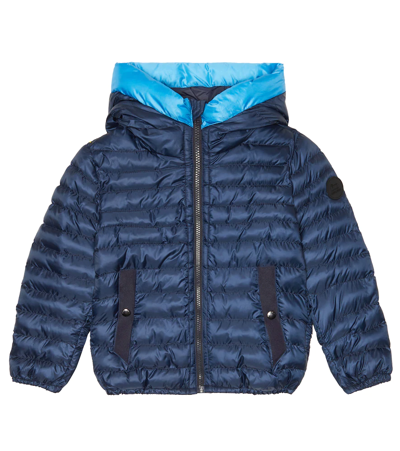 Woolrich Kids' Sundance Quilted Hoodie Jacket In Navy Blue