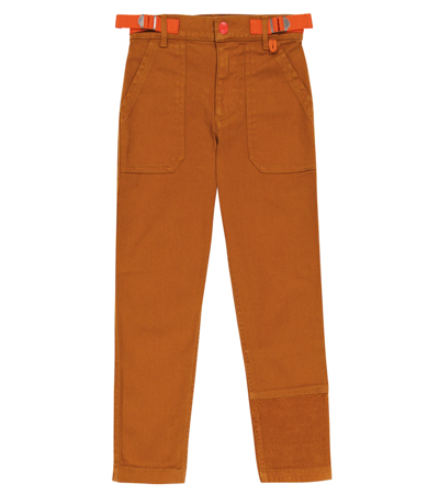 Marc Jacobs Kids' Strapped Jeans In Brown