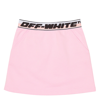 Off-white Girls Logo Industrial Sweat Skirt In Pink Black