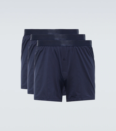 Cdlp Set Of 3 Boxers In Navy Blue