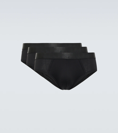 Cdlp Pack Of 3 Lyocell Briefs In Black