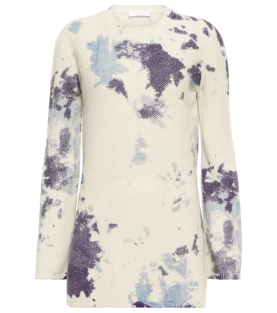 Chloé Tie-dye Cashmere Minidress In Multicoloured