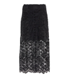 Rabanne Lace-embroidered Midi Skirt In Black