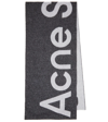 Acne Studios Toronty Logo-print Wool-blend Scarf In Black