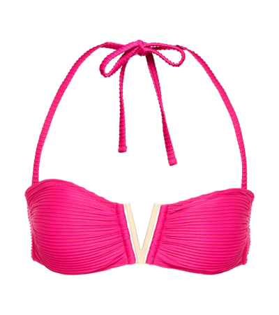 Heidi Klein Lake Como Bandeau Bikini Top In Raspberry