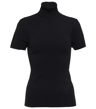 Blumarine Knit Turtleneck Top In Black