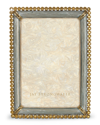Jay Strongwater Enamel & Stone Edge 4" X 6" Picture Frame In Silver