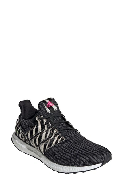 Adidas Originals Ultraboost Dna Running Shoe In Black/ White/ Pink/ Calf Hair