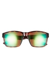Costa Del Mar Square Polarized Sunglasses In Tortoise/ Green Mirror