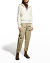 Canada Goose Hybridge Quilted Knit Hoodie In Cottongrass