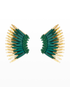 Mignonne Gavigan Women's Madeline Goldtone & Mixed-media Mini Wing Earrings In Green