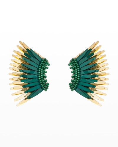 Mignonne Gavigan Women's Madeline Goldtone & Mixed-media Mini Wing Earrings In Green