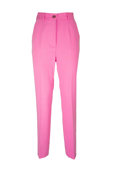 Dolce & Gabbana Buttoned Tailored Trousers In Pink &amp; Purple