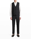 Dolce & Gabbana Men's Martini Two-piece Tuxedo With Vest In Black