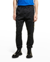 Stone Island Men Cotton Trousers With Drawstring In Black