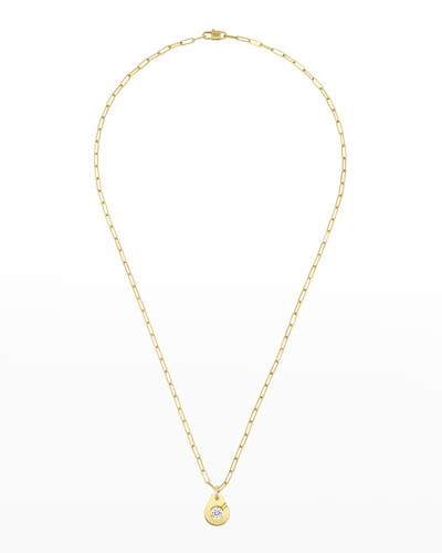 Dinh Van Yellow Gold R10 Menot Diamond Pendant Necklace
