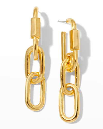 Ben-amun Gold Post Linch Chain Earrings