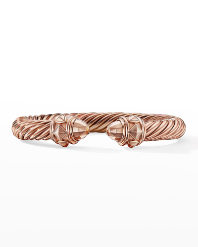 David Yurman 9mm Renaissance Cable Bracelet In 18k Rose Gold In Pink