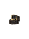Miu Miu Distressed Leather Belt In Sabbia+caffe