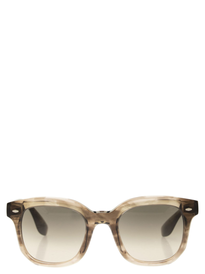 Brunello Cucinelli Acetate Filù Sunglasses With Gradient Lenses In Taupe Smoke