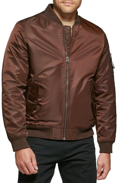 Levi's® Filled Flight Bomber Jacket In Dark Brown