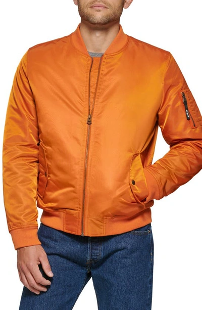Levi's® Filled Flight Bomber Jacket In Orange