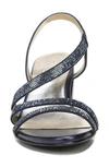 Naturalizer Vanessa 2 Womens Embellished Slingback Evening Sandals In French Navy
