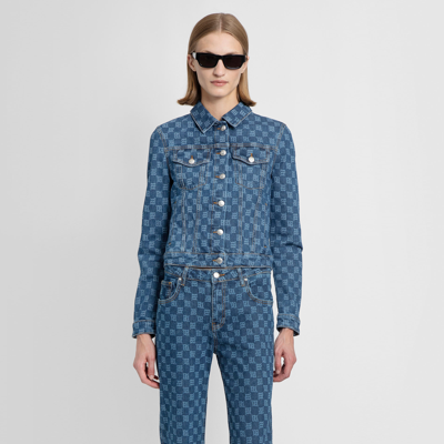 Misbhv Monogram Denim Jacket In Blue ModeSens