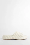 Bottega Veneta Intreccio Padded Sandals Female White In White