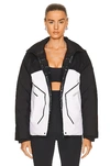 Moncler Black And White Barbat Down Jacket In White