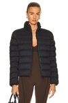 Moncler Cerces Logo Quilted Down Jacket In Black