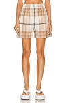 Burberry Signature Check-print Shorts In Frosted White Check