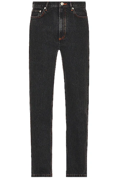 Apc Martin Jeans In Black Cotton