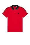 Moncler Red Cotton Polo In Red