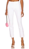Good American Good High Rise Straight Raw Hem Jeans In W037 In White