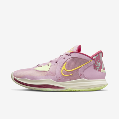 Nike Kyrie Low 5 Basketball Shoes In Orchid,light Bone,enamel Green,yellow Strike