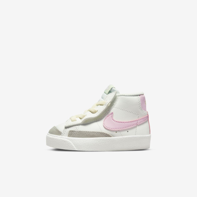 Nike Blazer Mid '77 Baby/toddler Shoes In Summit White,coconut Milk,honeydew,pink Foam