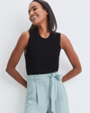 Veronica Beard Heti Knit Tank In Black