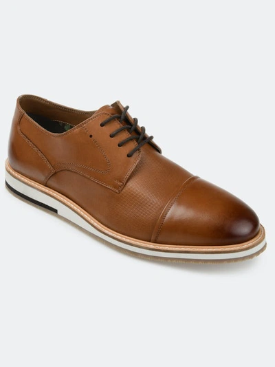 Thomas & Vine Hartley Cap Toe Derby Shoes In Brown