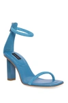Natori Glow Suede Ankle-cuff Sandals In Peacock Teal