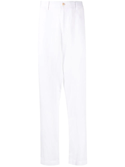 Polo Ralph Lauren Straight-leg Cotton Trousers In White