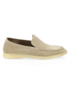 Loro Piana Summer Walk Suede Loafers In Classic Beige