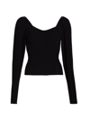 DESIGN HISTORY WOMEN'S RIBBED SWEETHEART SWEATER